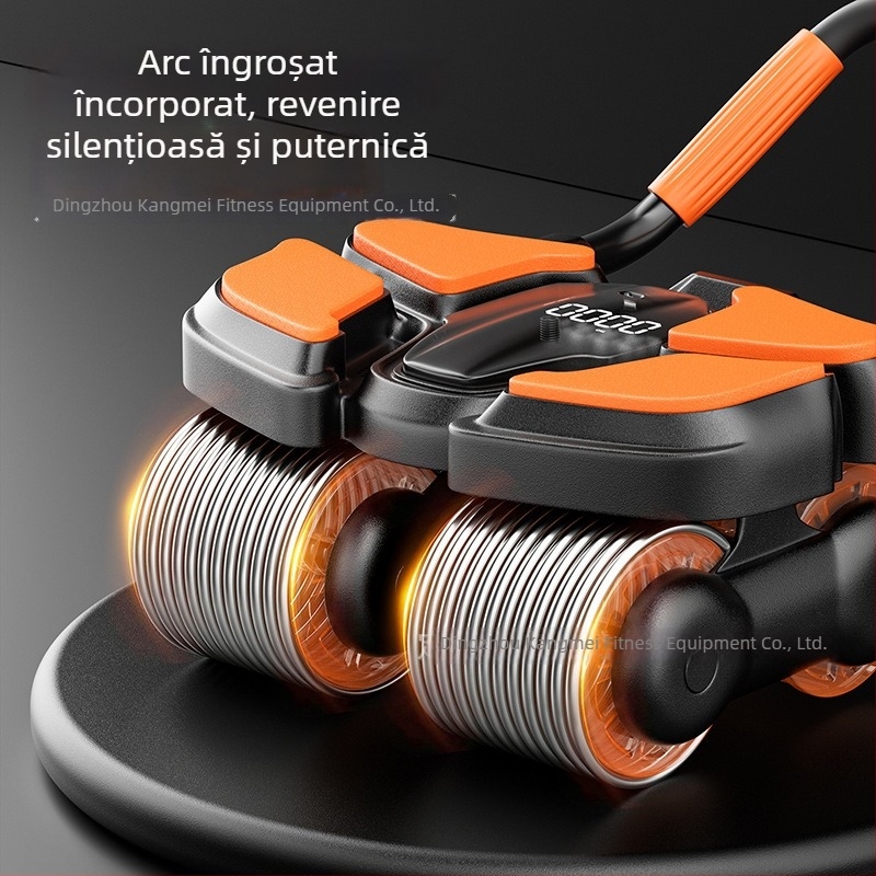 Roată abdominală cu patru roți, revenire automată, echipament de fitness pentru acasă, pentru bărbați și femei, antrenament abdominal, model 2025