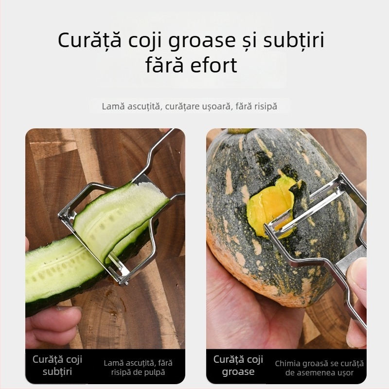 Curățător de legume și cartofi din oțel inoxidabil – ustensilă de bucătărie pentru uz casnic