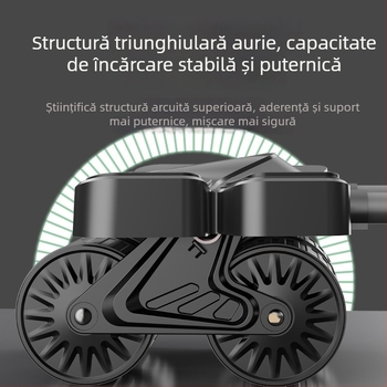 Roata abdominală cu patru roți și suport pentru coate, revenire automată, model nou, antrenament în interior