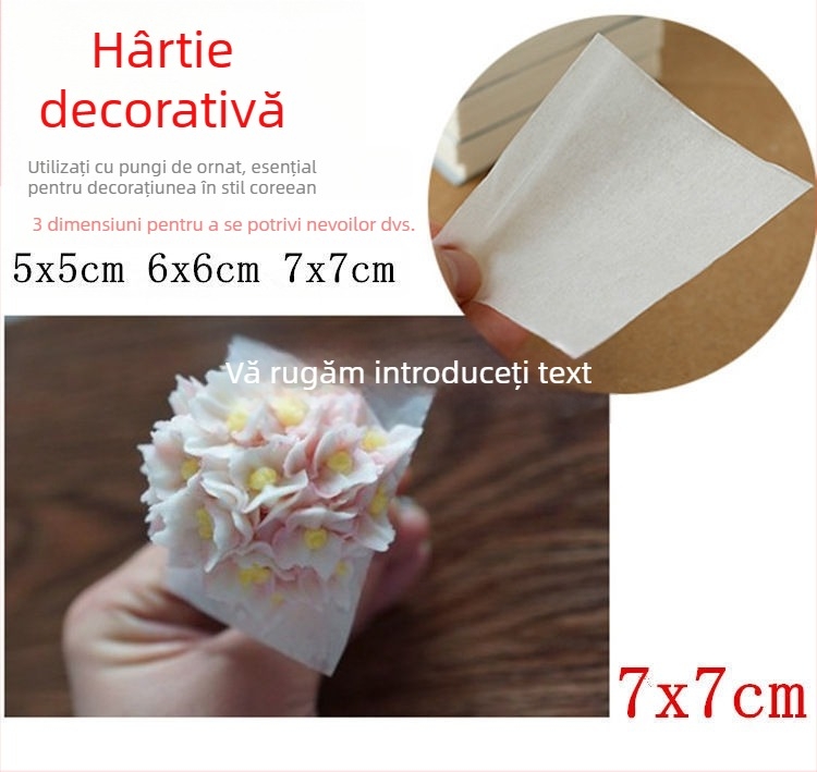 Hârtie antiulei pentru copt 7×7 cm, 500 de coli în pachet; hârtie decorativă în stil coreean pentru decorare, hârtie uleioasă și hârtie pentru aburi
