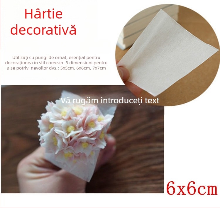 Hârtie antiulei pentru copt 7×7 cm, 500 de coli în pachet; hârtie decorativă în stil coreean pentru decorare, hârtie uleioasă și hârtie pentru aburi