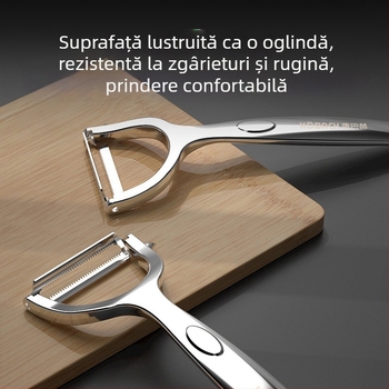 Konbach Curăţător multifuncțional din oțel inoxidabil pentru fructe, pepeni și cartofi