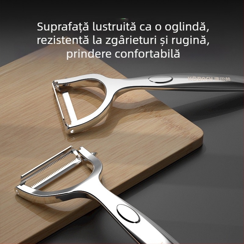 Konbach Curăţător multifuncțional din oțel inoxidabil pentru fructe, pepeni și cartofi