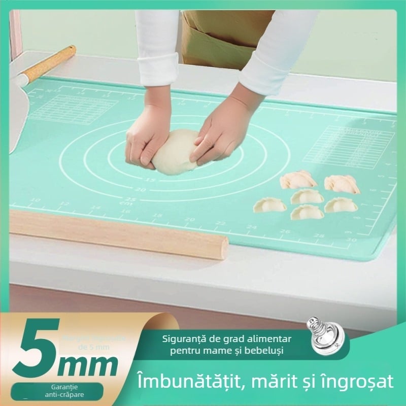 Covoraș din silicon pentru dospirea aluatului – antiderapant, îngroșat, de calitate alimentară, pentru bucătărie de acasă și coacere