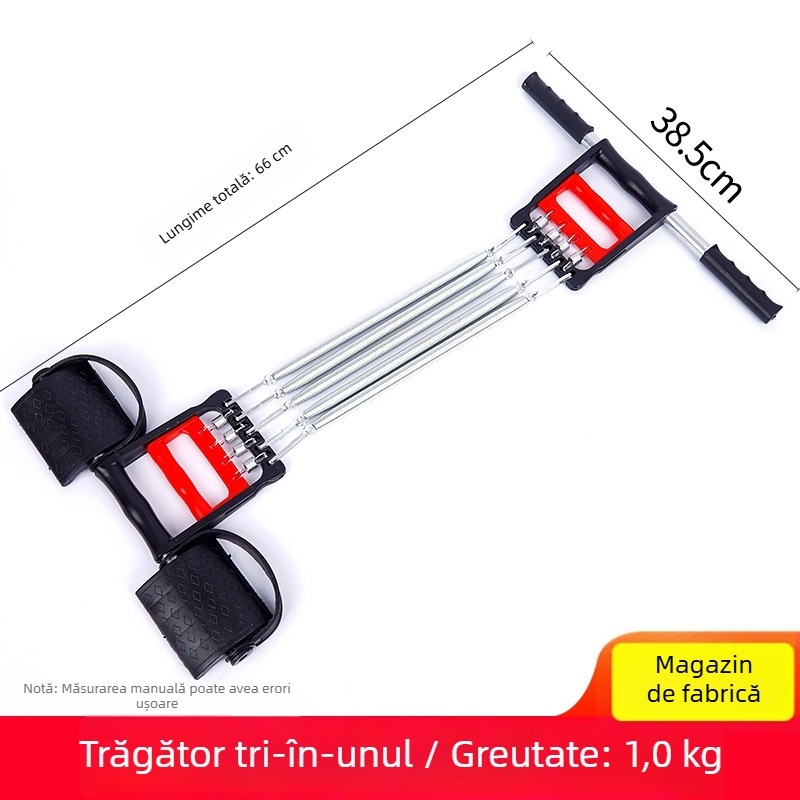 Extensor pentru piept 3 în 1 cu pedală pentru picior și întăritor de priză și brațe
