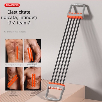 Sistem de antrenament pentru piept acasă, cu funie de rezistență și bandă elastică, pentru extinderea pieptului și exerciții pentru spate