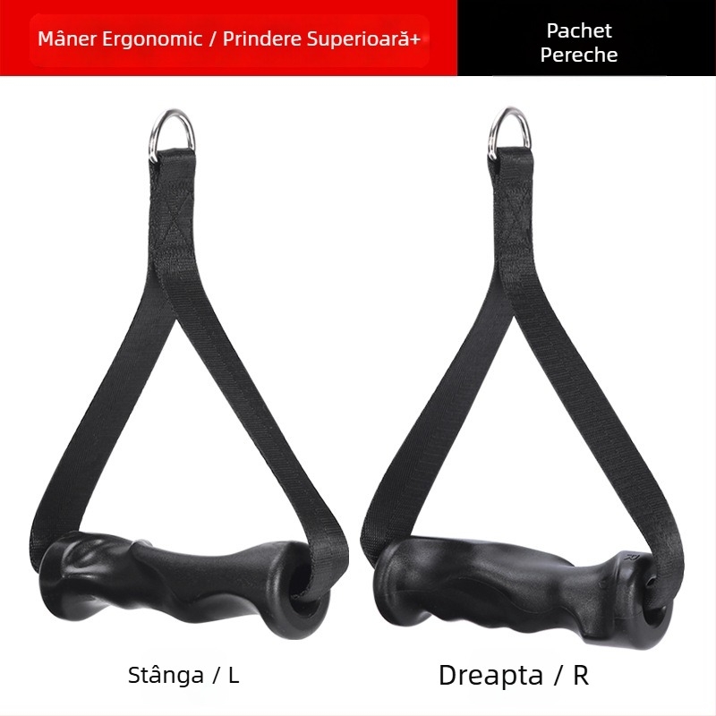 Set de mânere pentru bară de tracțiune cu coardă de rezistență – Accesorii fitness (pereche)