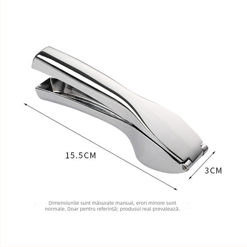 Presă manuală pentru usturoi și curățător de căței, zdrobitor de usturoi din aliaj de zinc, design creativ