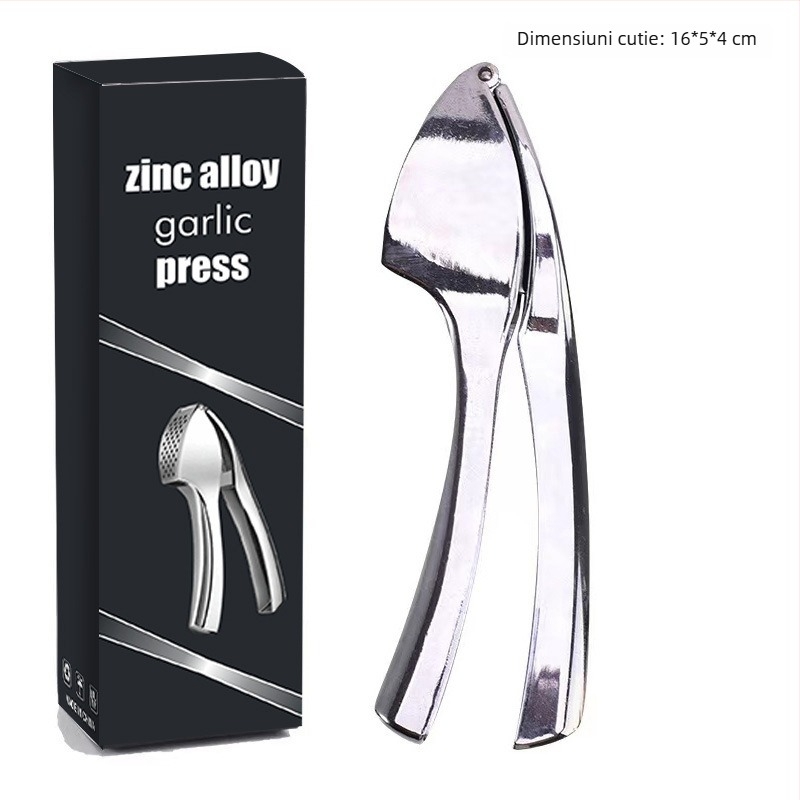 Presă manuală pentru usturoi și curățător de căței, zdrobitor de usturoi din aliaj de zinc, design creativ