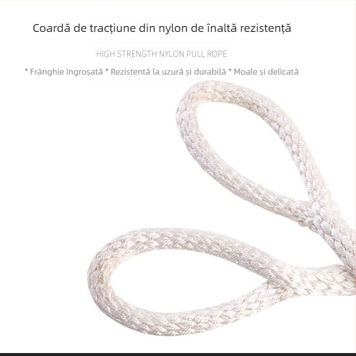 Funie triceps din nylon – antrenor de forță, mâner cablu cu braț drept pentru scripte înalte și joase