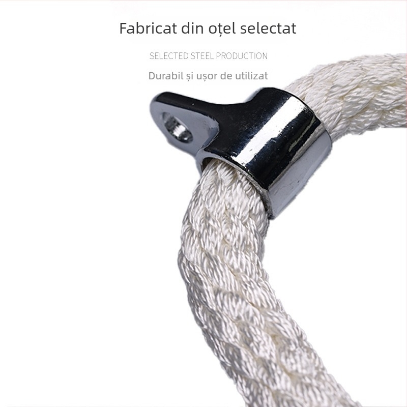 Funie triceps din nylon – antrenor de forță, mâner cablu cu braț drept pentru scripte înalte și joase
