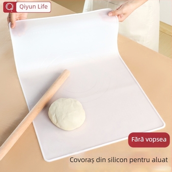 Covor de aluat din silicon alimentar, transparent, extra-large, pentru întindere și rulare, suprafață anti-derapare pentru bucătărie casnică