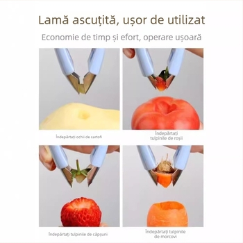 Unelte multifuncționale pentru îndepărtarea ochilor ananasului și clemă pentru căpșuni, din oțel inoxidabil