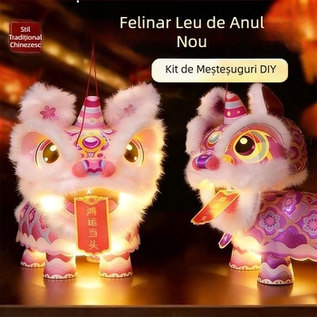 Felinar cu leu pentru Anul Nou Chinezesc — kit DIY pentru copii, grădiniță, 2026 model nou