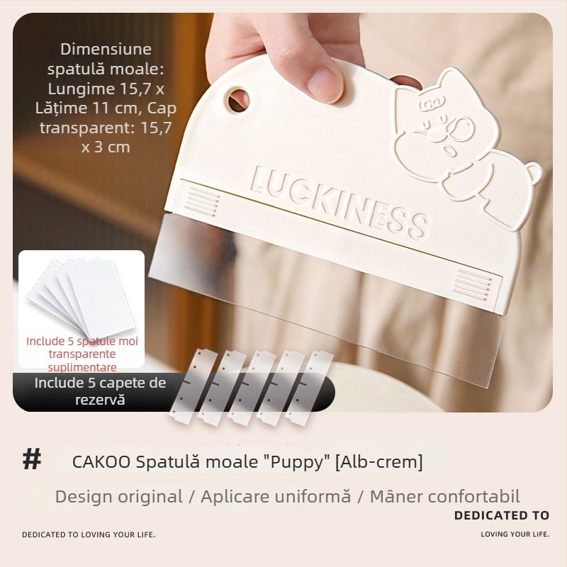 Cakoo Spatulă pentru decorarea torturilor, transparentă și flexibilă, instrument de cofetărie pentru acasă