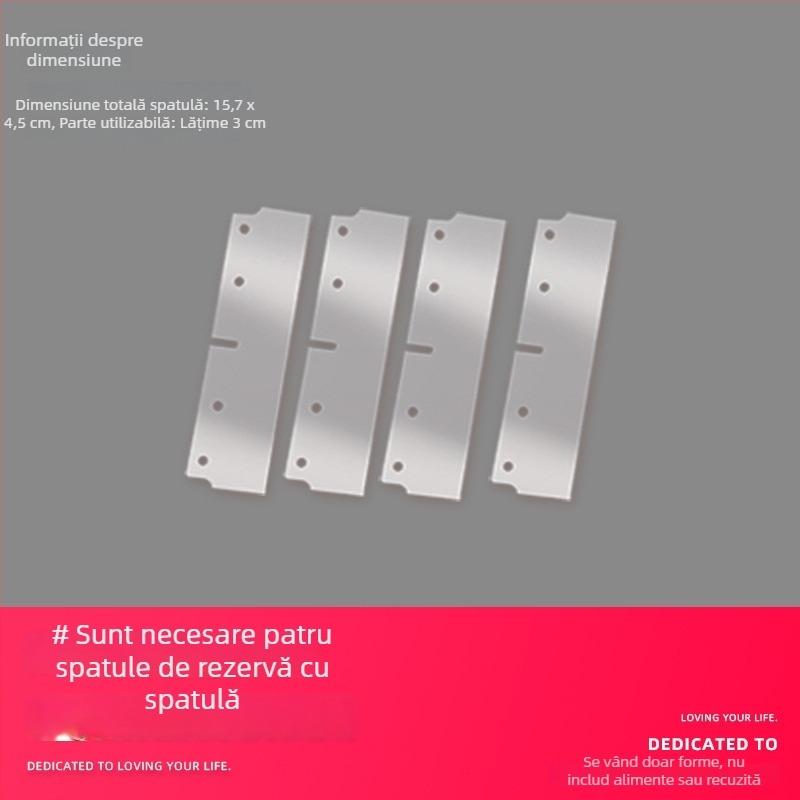 Cakoo Spatulă pentru decorarea torturilor, transparentă și flexibilă, instrument de cofetărie pentru acasă