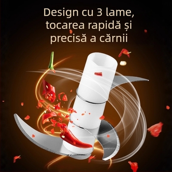 Procesor alimentar electric mini pentru usturoi — aparat de bucătărie multifuncțional pentru pastă de usturoi și sosuri