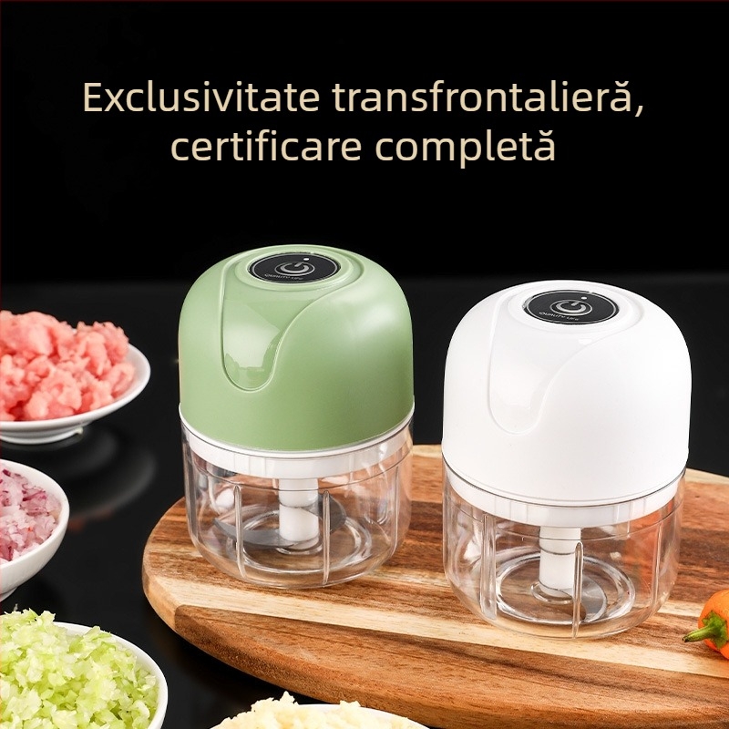 Procesor alimentar electric mini pentru usturoi — aparat de bucătărie multifuncțional pentru pastă de usturoi și sosuri