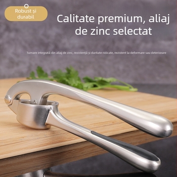 Presă de usturoi multifuncțională și răzitor de ghimbir, din oțel inoxidabil, manual