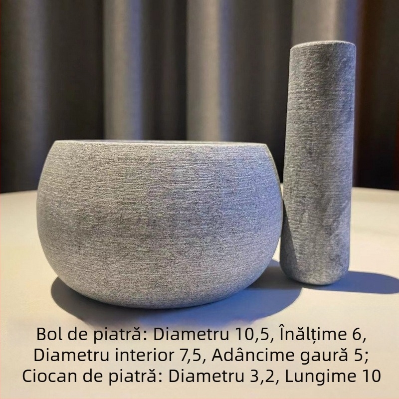 Moară de piatră pentru usturoi și plante aromatice
