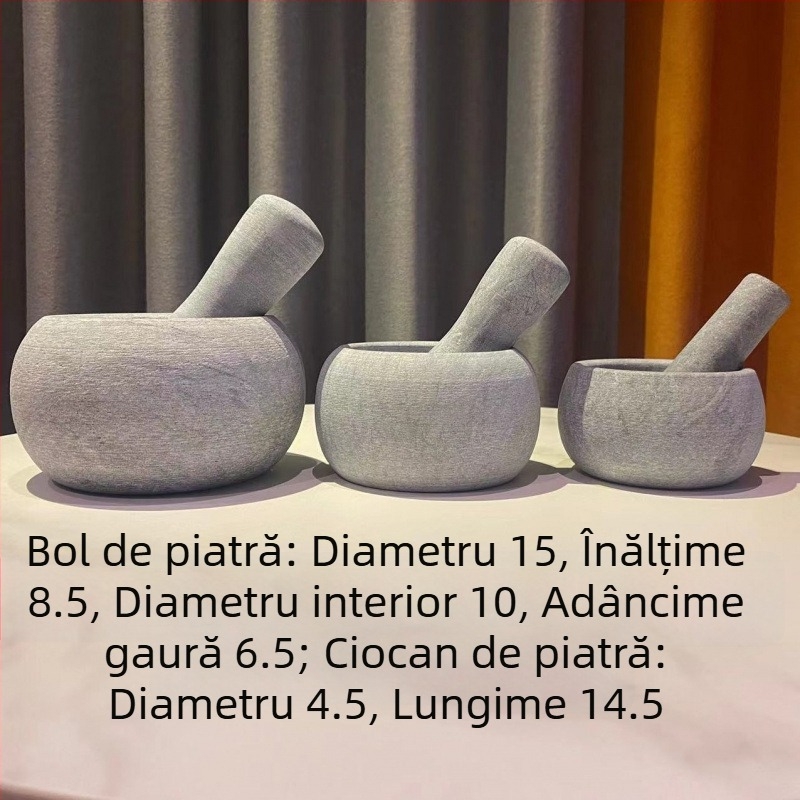 Moară de piatră pentru usturoi și plante aromatice