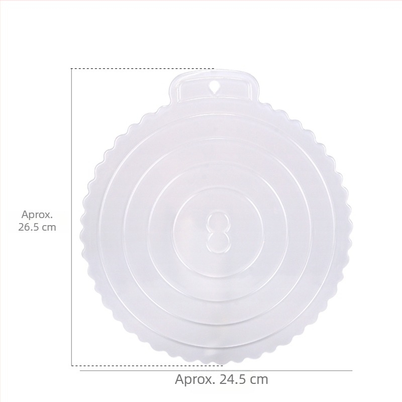 Bază rotundă pentru tort de 8 inch, reutilizabilă, din plastic dur, covoraș de copt cu strat gros