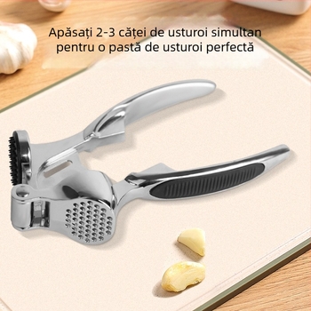 Presă de usturoi din aliaj de zinc, curățător manual pentru usturoi, zdrobitor de usturoi, pastă de usturoi, unealtă de bucătărie multifuncțională