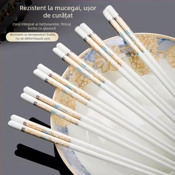 Bețișoare ceramice, stil modern minimalist, culoare solidă, de calitate alimentară, rezistente la mucegai, umiditate și temperaturi înalte, pentru uz casnic
