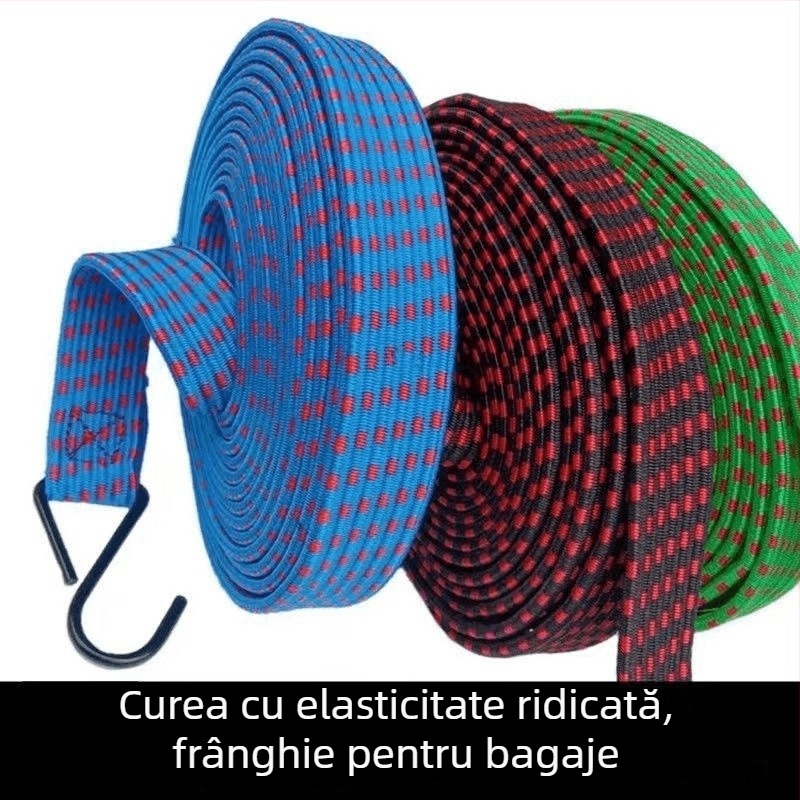 Curea elastică de prindere pentru motociclete și vehicule electrice, șnur extensibil pentru fixarea bagajelor