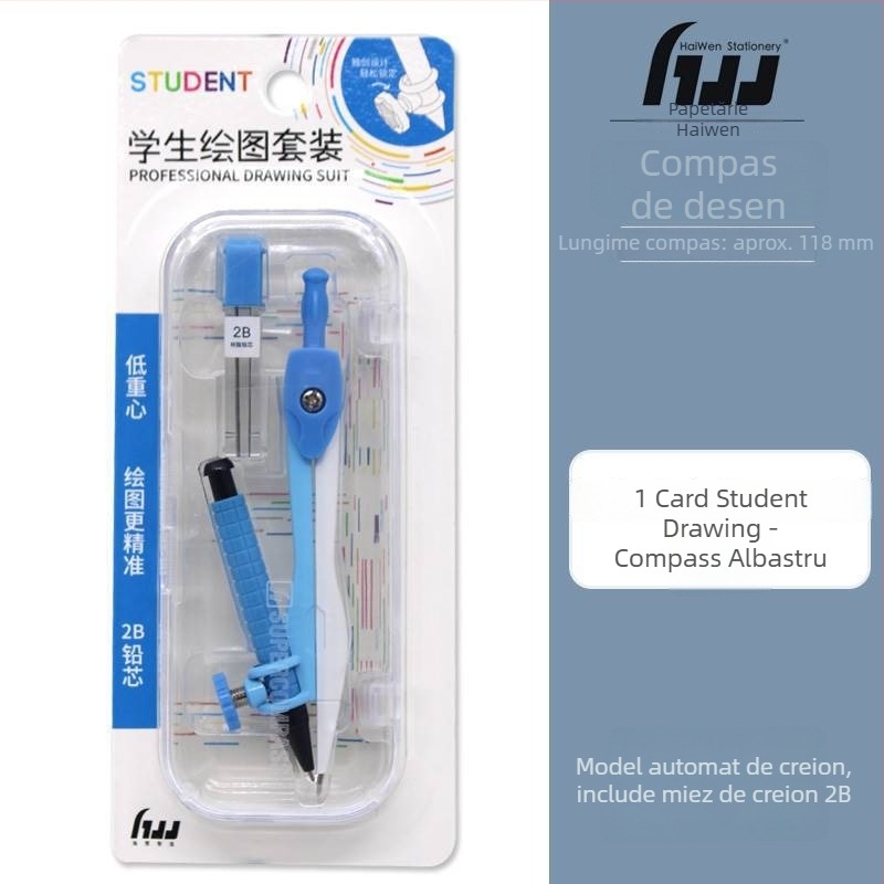 Hai Wen Compas pentru elevi — set profesional de desen pentru matematică și examene școlare