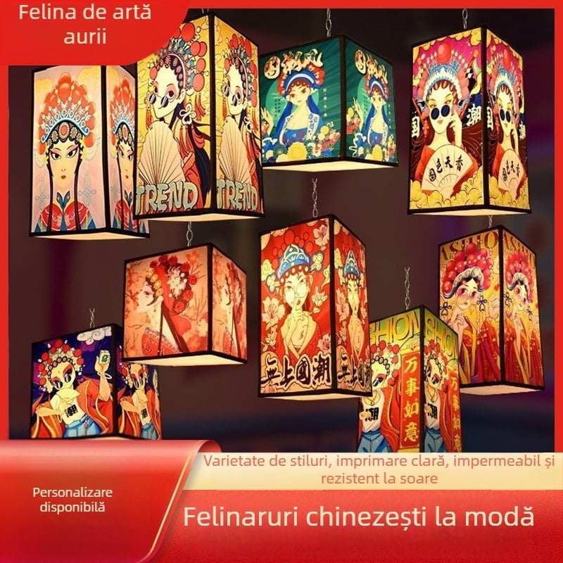 Felinare în stil chinezesc pentru străzi pietonale în aer liber, atracții turistice și decor cultural în orașe vechi, felinare de tip palat pentru tavan