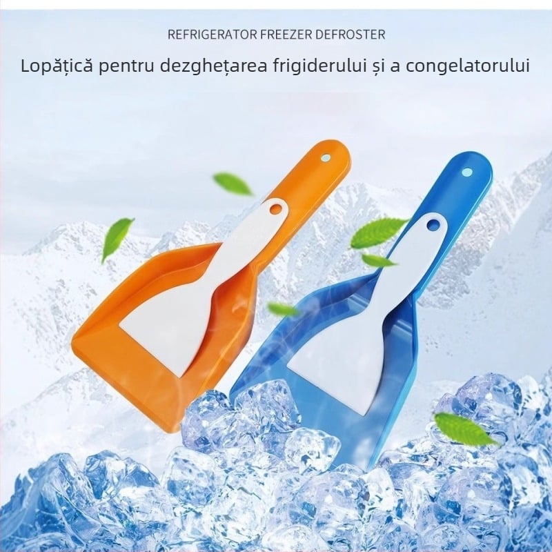 Lopată plastică pentru dezghețarea congelatorului și a frigiderului, cu bază plată, groasă