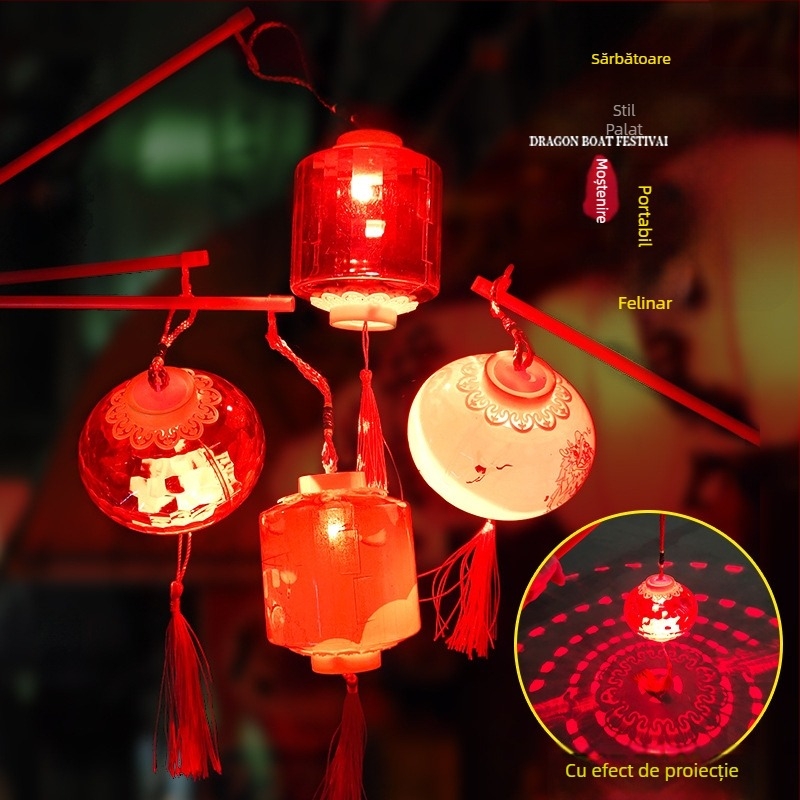 Felinar muzical cu proiecție din cristal, LED portabil, pentru decor festiv și jucării pentru copii
