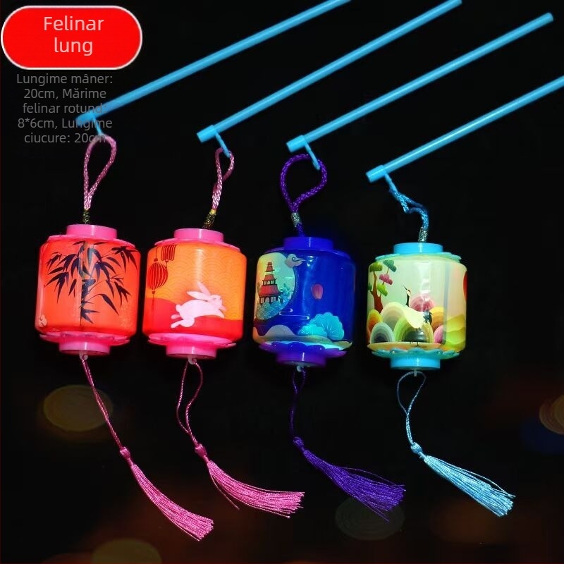 Felinar muzical cu proiecție din cristal, LED portabil, pentru decor festiv și jucării pentru copii
