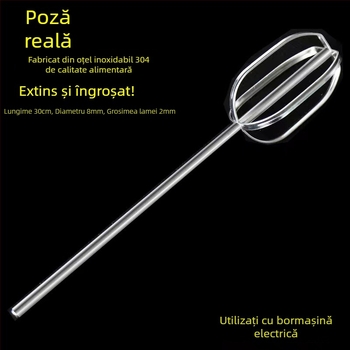 Tija de amestecare prelungită din oțel inoxidabil 304 pentru aluat, pastă de susan, bază pentru hot pot și umplutură de carne