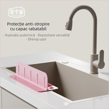 Barieră anti-strop pentru chiuvetă din cauciuc – protecție împotriva stropilor, accesoriu bucătărie
