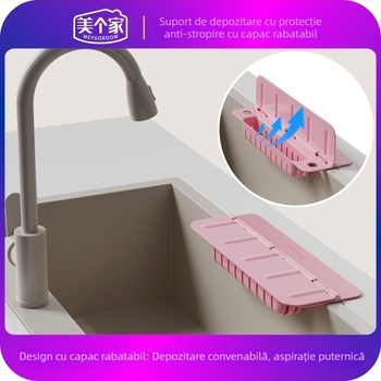 Barieră anti-strop pentru chiuvetă din cauciuc – protecție împotriva stropilor, accesoriu bucătărie