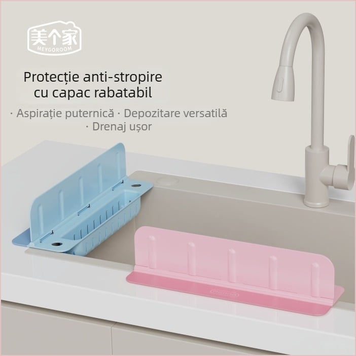Barieră anti-strop pentru chiuvetă din cauciuc – protecție împotriva stropilor, accesoriu bucătărie
