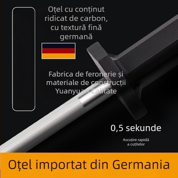 Baston de ascuțit pentru cuțite, granulație ultra-fină, utilizare profesională pentru măcelari, pentru cuțite de bucătărie uz casnic.