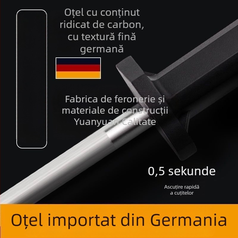 Baston de ascuțit pentru cuțite, granulație ultra-fină, utilizare profesională pentru măcelari, pentru cuțite de bucătărie uz casnic.