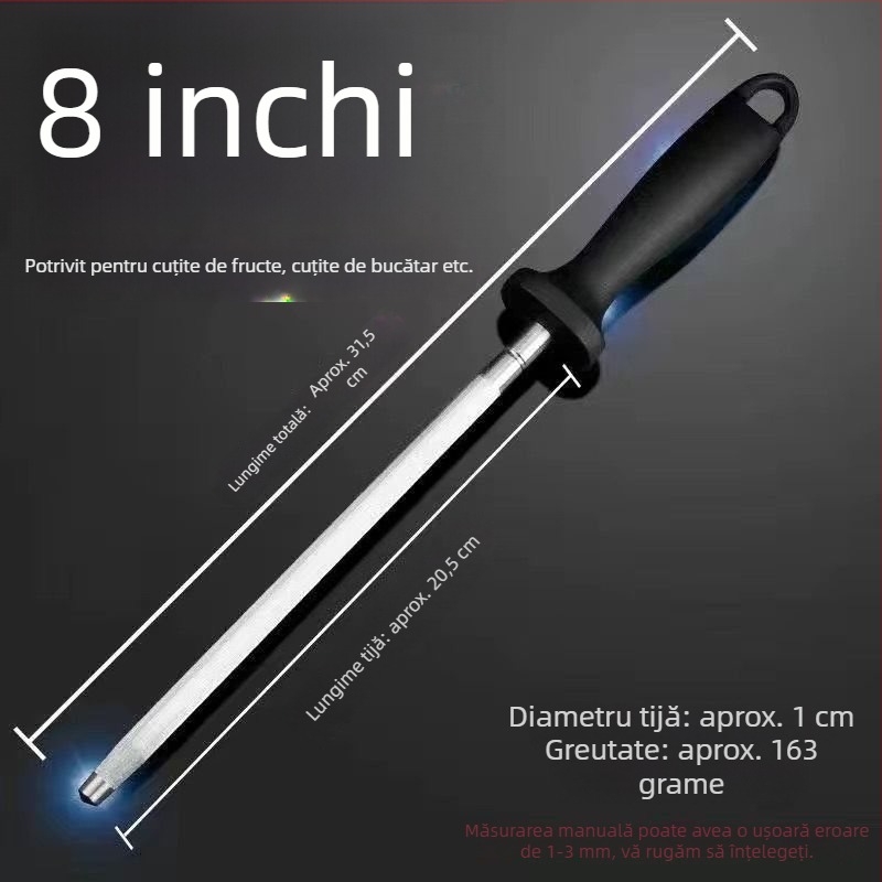 Baston de ascuțit pentru cuțite, granulație ultra-fină, utilizare profesională pentru măcelari, pentru cuțite de bucătărie uz casnic.