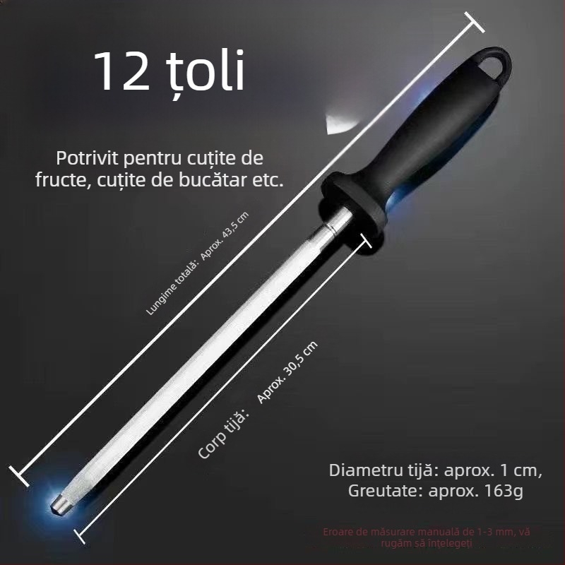 Baston de ascuțit pentru cuțite, granulație ultra-fină, utilizare profesională pentru măcelari, pentru cuțite de bucătărie uz casnic.