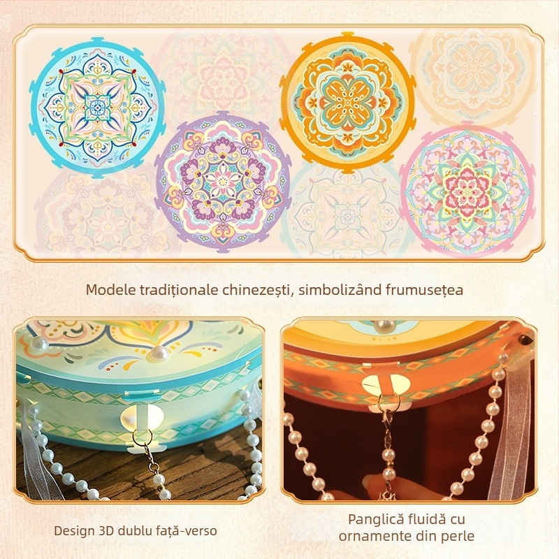 Kit DIY pentru felinar – felinar tradițional cu design de trâmbiță cu flori, moștenire culturală imaterială, model 2026, portabil, rotund