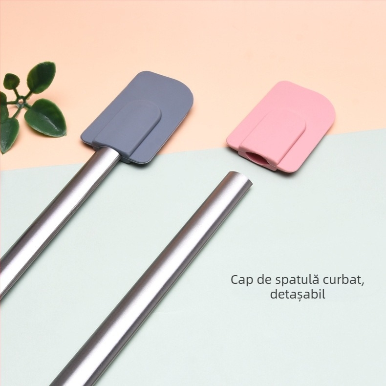 Spatulă din silicon rezistentă la temperaturi înalte, pentru coacere și cremă de tort