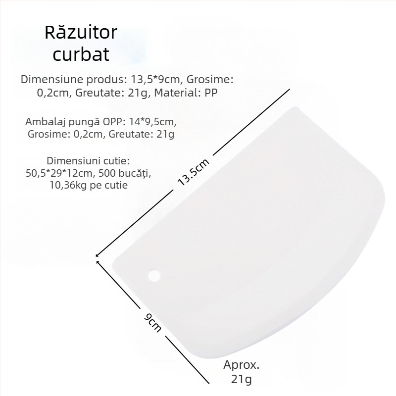 Instrumente de panificație: spatulă din plastic pentru aluat, tăietor și feliator de aluat, spatulă pentru tăițeii de orez, ustensile pentru coacere