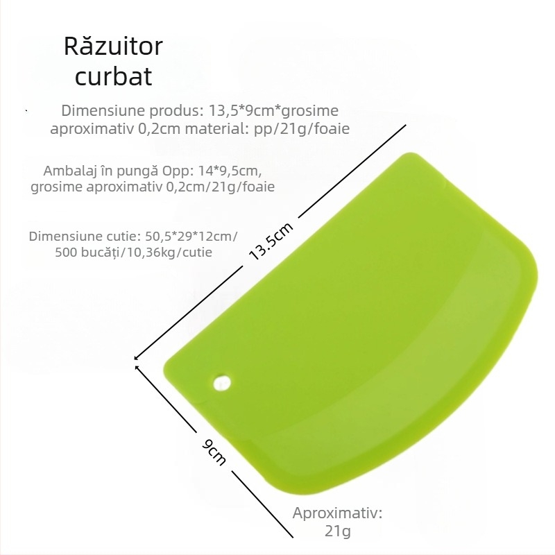 Instrumente de panificație: spatulă din plastic pentru aluat, tăietor și feliator de aluat, spatulă pentru tăițeii de orez, ustensile pentru coacere