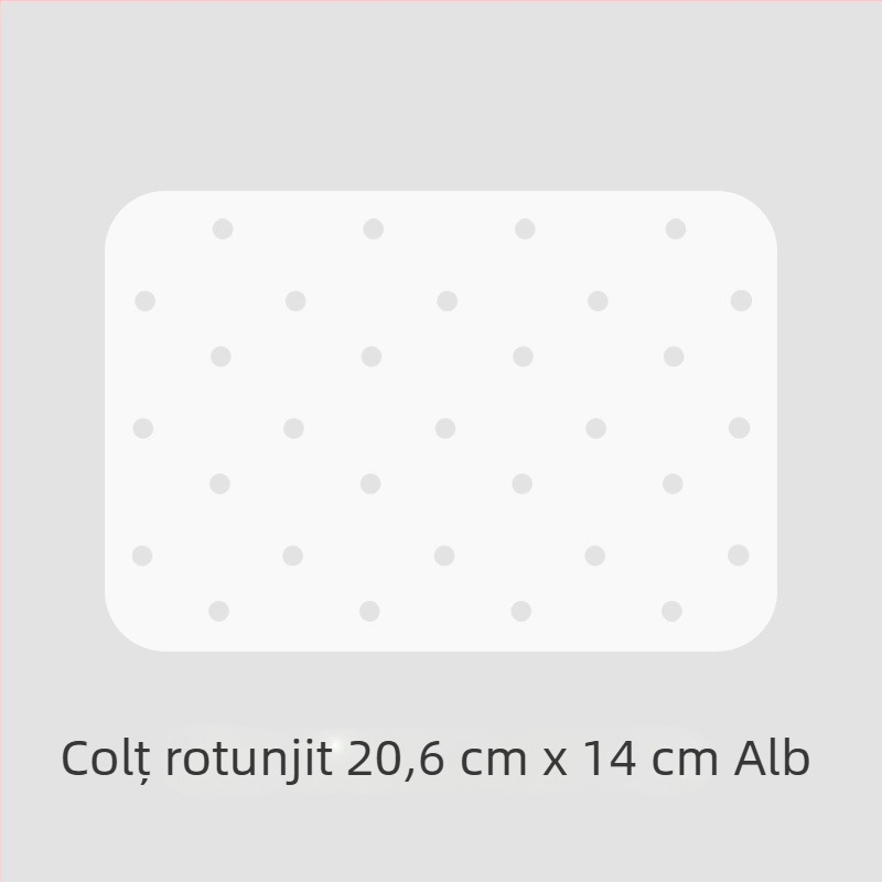 Hârtie de copt dreptunghiulară pentru friteuză cu aer, acoperire dublă din silicon
