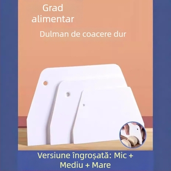 Set de unelte din plastic pentru bucătărie pentru cofetărie de casă — spatulă pentru cremă, lamă pentru tort, tăietor de clătite, tăietor pentru rulouri din orez, tăietor jeleu