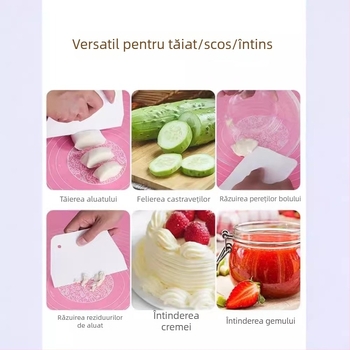 Set de unelte din plastic pentru bucătărie pentru cofetărie de casă — spatulă pentru cremă, lamă pentru tort, tăietor de clătite, tăietor pentru rulouri din orez, tăietor jeleu