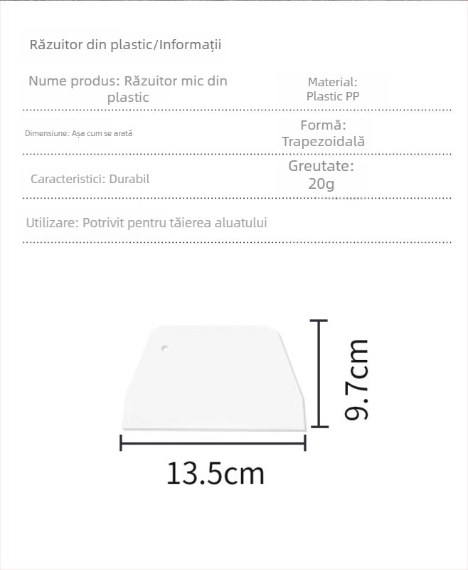 Set de unelte din plastic pentru bucătărie pentru cofetărie de casă — spatulă pentru cremă, lamă pentru tort, tăietor de clătite, tăietor pentru rulouri din orez, tăietor jeleu